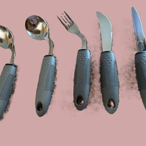 Right-Handed Silverware Set Utensils for those with hand tremors